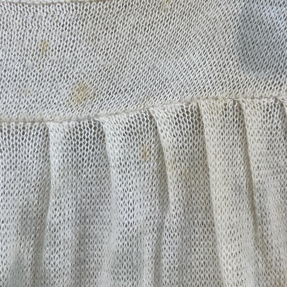 MARIKA CHARLES Sweater 2 Tie Dye Tunic Pleated Scoop Neck Elbow Sleeve Yellow - Picture 7 of 14